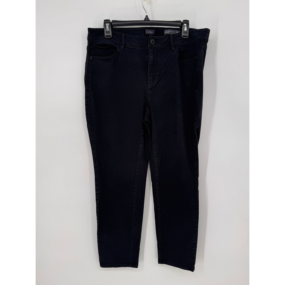 J. Jill Jeans Women 16R Black EUC Authentic Fit Slim Ankle Stretch Denim